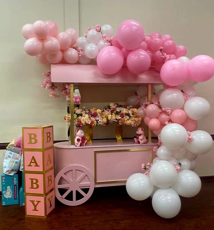 Pink candy cart